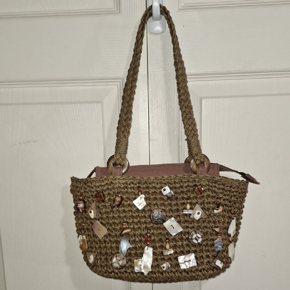 Sac à épaule Cappelli Straworld Imprimé Léopard Et Marron – Moyen, Neuf